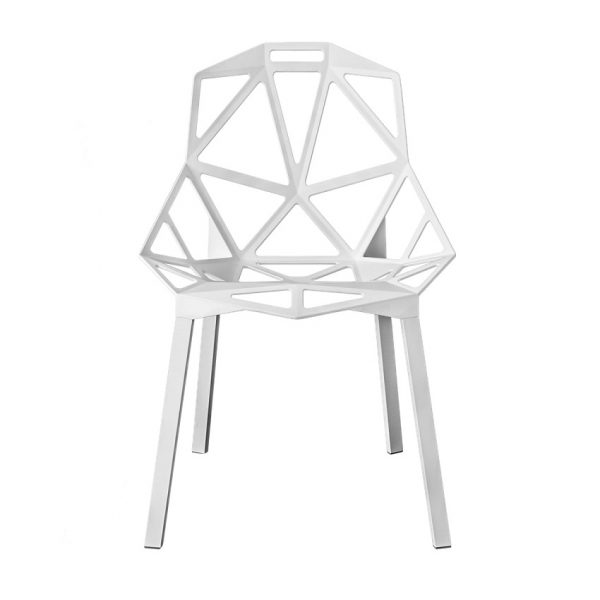 Chaise One white- hire-furniture paris