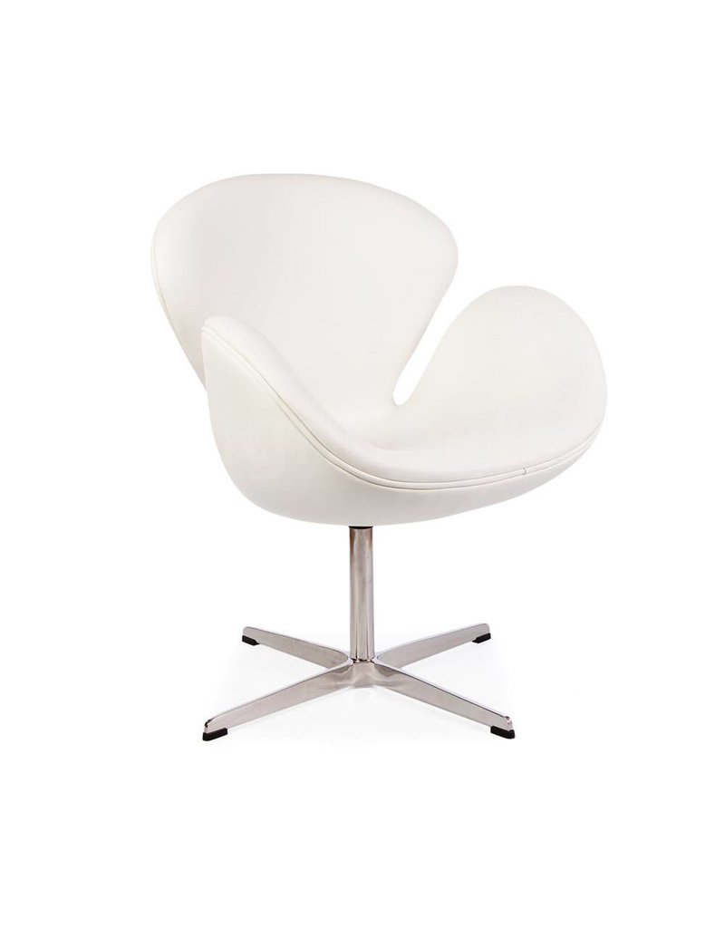 swan white leatherrental-hire-furniture in paris-france