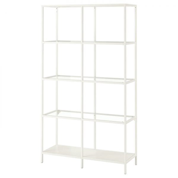 White Metal Shelving Expo Rental-furniture in Paris-France