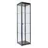 Showcase Tallboy black.Rental-furniture hire in Paris-France