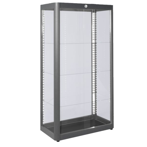 Showcase Tall Centre - Grey -Rental-furniture hire in Paris-France