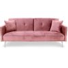 Sofa velours_pink -Rental-furniture in Paris-France