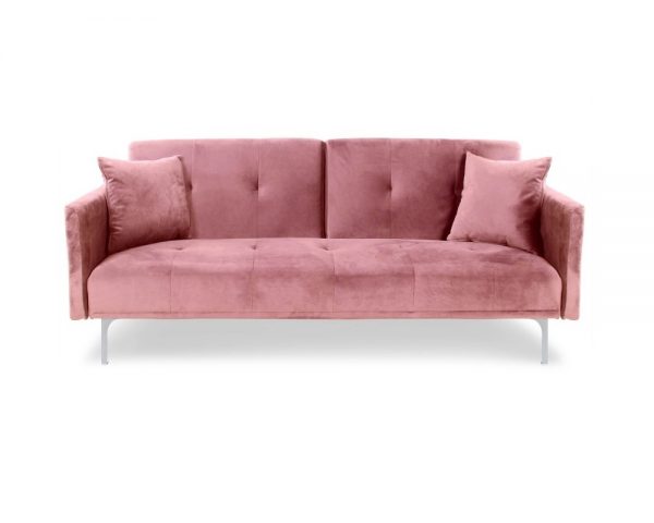 Sofa velours_pink -Rental-furniture in Paris-France