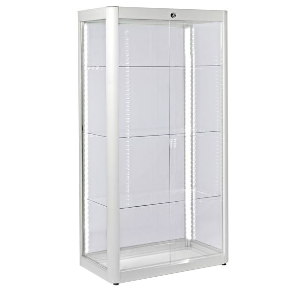 Showcase Tall Centre - white -Rental-furniture hire in Paris-France