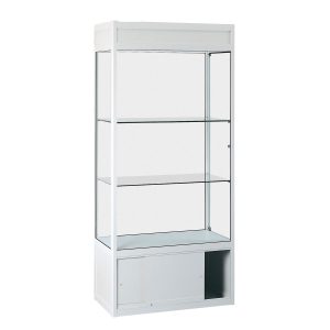 Display Showcase White Cabinet - Showroom Furniture hire in Paris