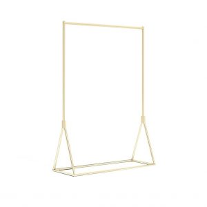 Golden Metal Garment Rack - rental furniture Paris