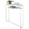 White Metal Folding Garment Rack rental furniture Paris