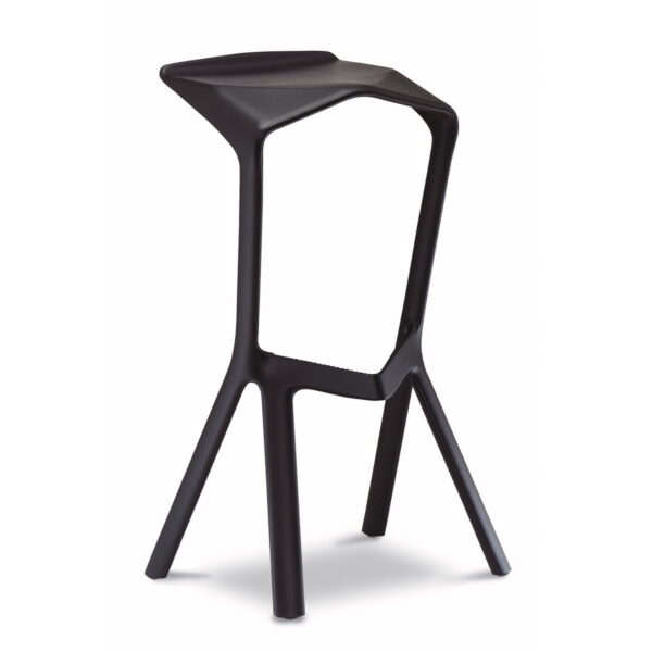 Bar Stool Miura black - Showroom Furniture hire in Paris