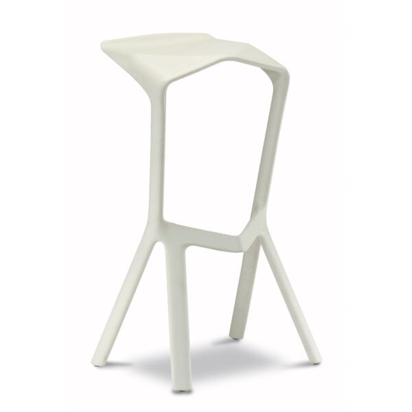 Bar Stool Miura white - Showroom Furniture hire in Paris