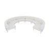 Paris furniture rental - Portofino Seat - leather low back straight seat 