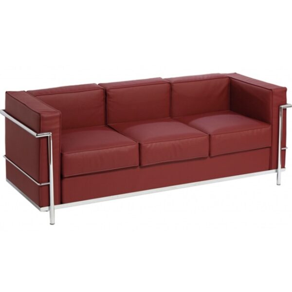 Wellington Sofa Red Leather- Rental-furniture in Paris-France Furniture hire in ParisSofa Milano Leather- Rental-furniture in Paris-France Furniture hire in Paris