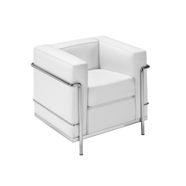 Wellington Armchair White Leather- Rental-furniture in Paris-France Furniture hire in ParisSofa Milano Leather- Rental-furniture in Paris-France Furniture hire in Paris